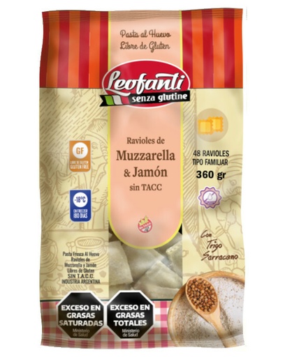 Leo Fanti - Ravioles al huevo muzzarella y jamón (360gr)