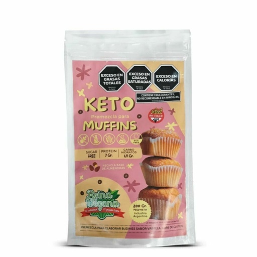 Reina Vegana - Premezclas para muffins Keto (200gr)