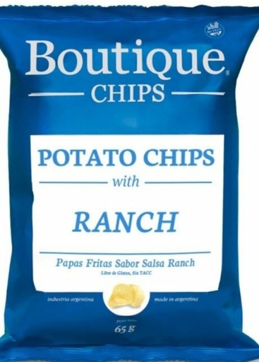 Boutique Chips - Chips de papas sabor ranch (65gr)