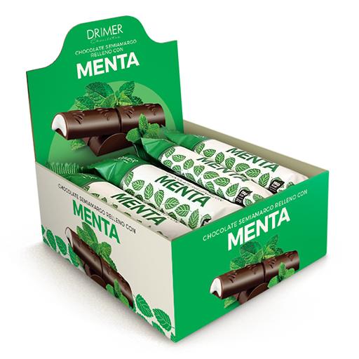 Drimer - Barra Chocolate relleno con Menta (10 unidades por caja - 30gr)