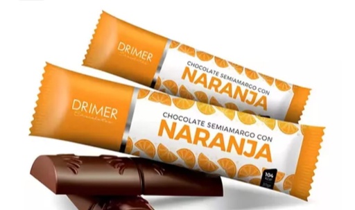 Drimer - Barra de chocolate con naranja (20gr)