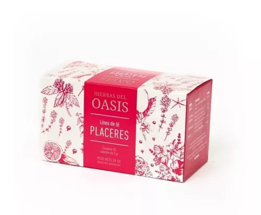 Hierbas Del Oasis - Té mix placeres (caja rosa - 25 saquitos)