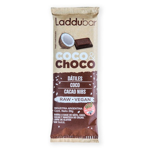 LadduBar - Barrita de coco, choco, datiles caju y cacao