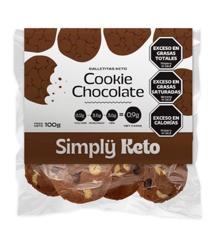 Simply keto - Cookies keto de Chocolate (100gr)