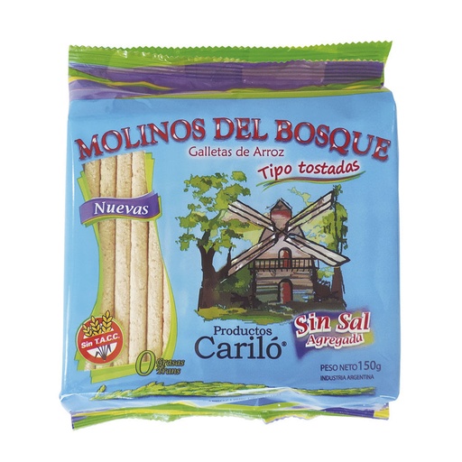 Carilo - Galletas de arroz sin sal (150gr)