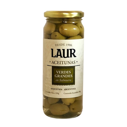 Laur - Aceitunas verdes con carozo (360gr)