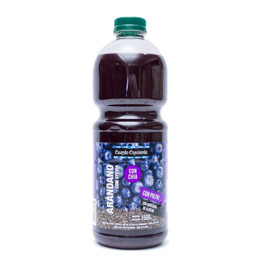 Cuarto creciente - Jugo de arandanos con chia y stevia (1,5lt)