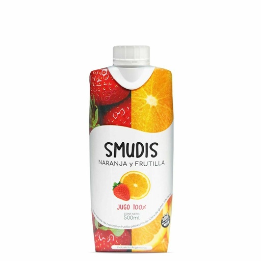 Smudis - Jugo de naranja y frutilla (500ml)