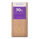 Dr Cacao - Chocolate relleno 70% con almendras y coco (50gr) Pack 10 unidades