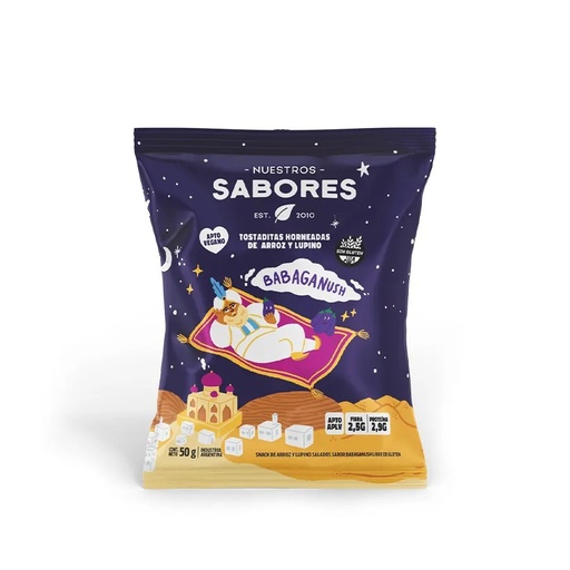 Nuestros Sabores - Tostaditas sabor babaganush (50gr)