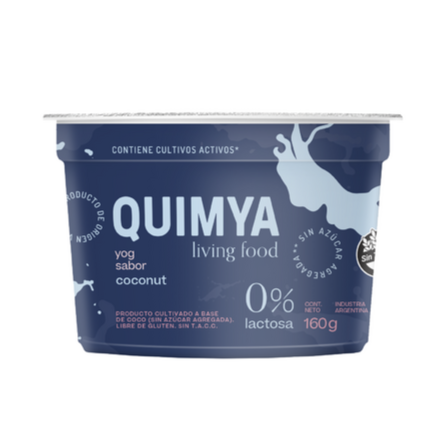 Quimya Yog - Yogurt vegano sabor natural sin azúcar (160gr)