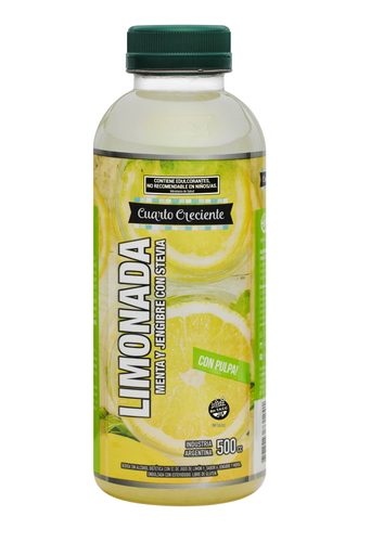 Cuarto creciente - Jugo Limonada con Menta y Jengibre con Stevia ( 500 ml)