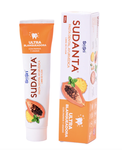 Sri Sri - Pasta Dental Ultra Blanqueadora Papaya (100gr)