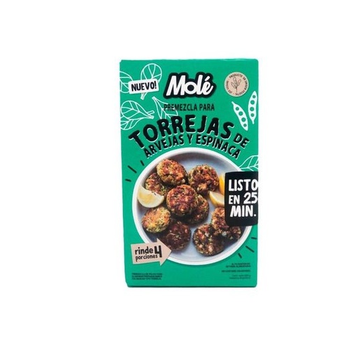 Molé - Premezcla para torrejas de arveja con espinaca ( 200g)