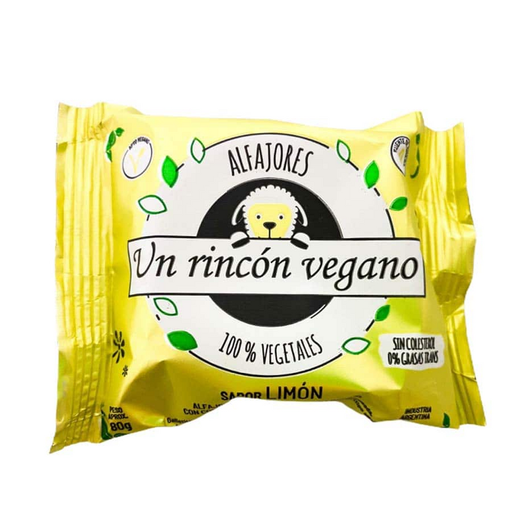 Un Rincón Vegano - Alfajor vegano sabor limón (65gr)