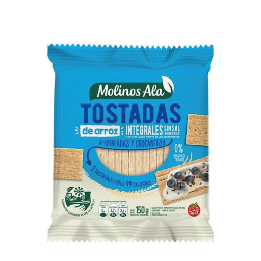 Molinos Ala - Tostadas de arroz integral sin sal (150gr)