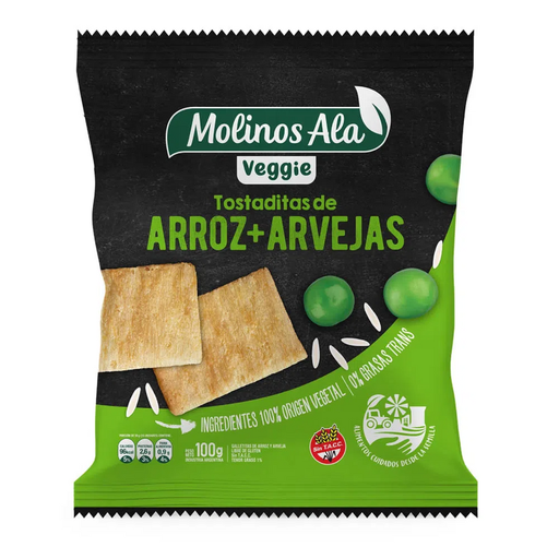 Molinos Ala - Tostadas de Arroz y arvejas (100gr)