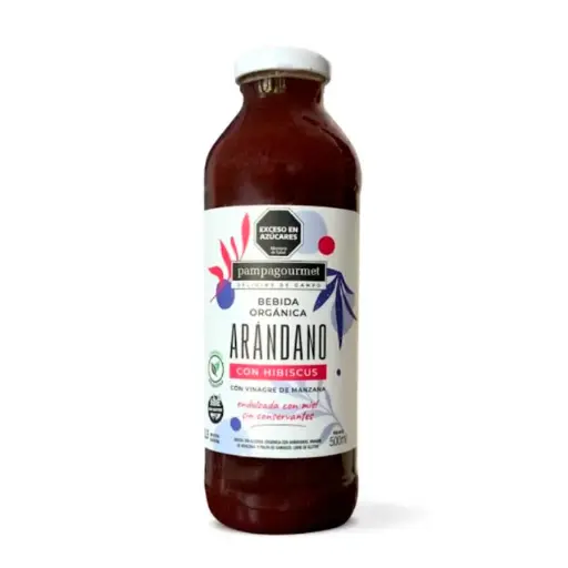 [PAMPA015] Pampa Gourmet - Jugo Organico Arandano con Hibiscus y Vinagre de Manzana 500 ml