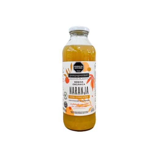 Pampa Gourmet - Jugo Organico Naranja con Curcuma y Vinagre de Manzana 500 ml