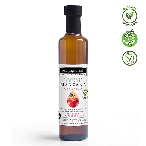 [PAMPA052] Pampa Gourmet - Vinagre de manzana orgánico (250ml)
