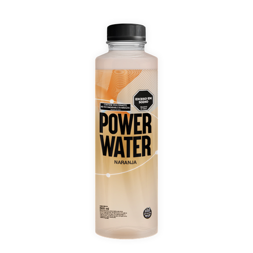 [POWER003] Power Water - Agua Sabor Naranja 500 ml