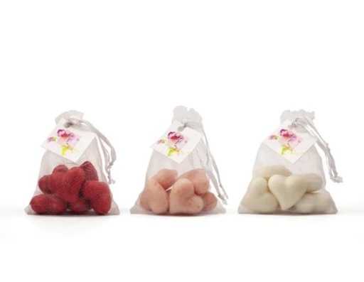 [PURAS004] Pura Soap - Bolsitas de corazones (papaya / gardenia - 60gr)
