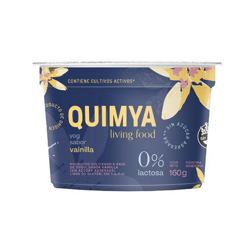 [QUIMY018] Quimya Yog - ​Yogurt vegano sabor vainilla sin azúcar (160gr)