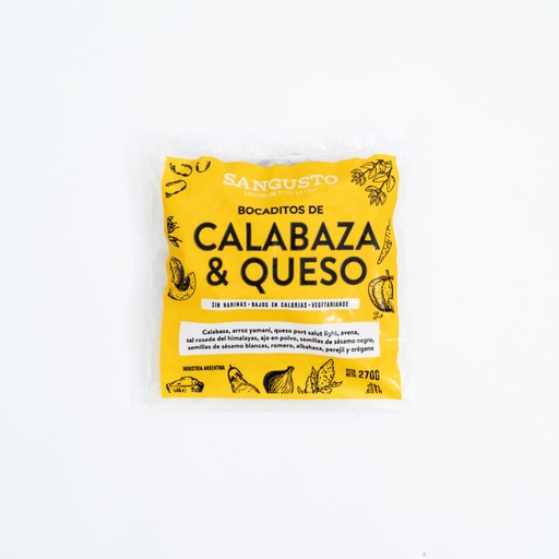 [SANGU001] Sangusto - Bocaditos de calabaza y queso vegano (pack de 400gr)