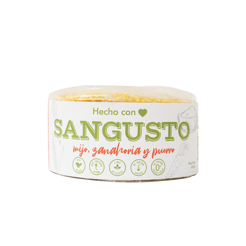 [SANGU010] Sangusto - Hamburguesa Veganas de Mijo, Zanahoria y Puerro (4 unidades)