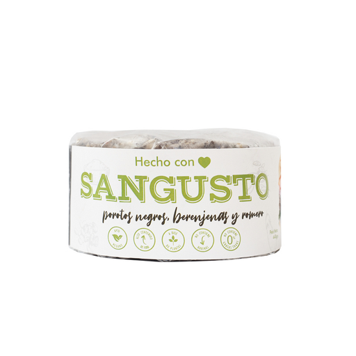 [SANGU014] Sangusto - Hamburguesas Veganas de Porotos Negros, Berenjenas y Romero(4 unidades)