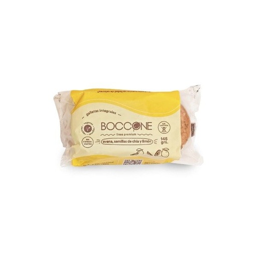 Boccone - Cookies integrales veganas con avena, chia y limón (145gr)