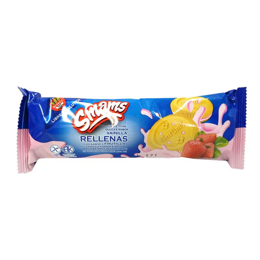 [SMAMS017] Smams - Galletitas rellenas frutilla (105gr)