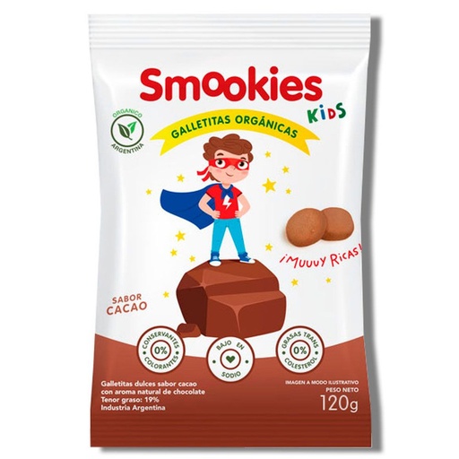 [SMOOK007] Smookies - Galletitas orgánicas de cacao (120gr)