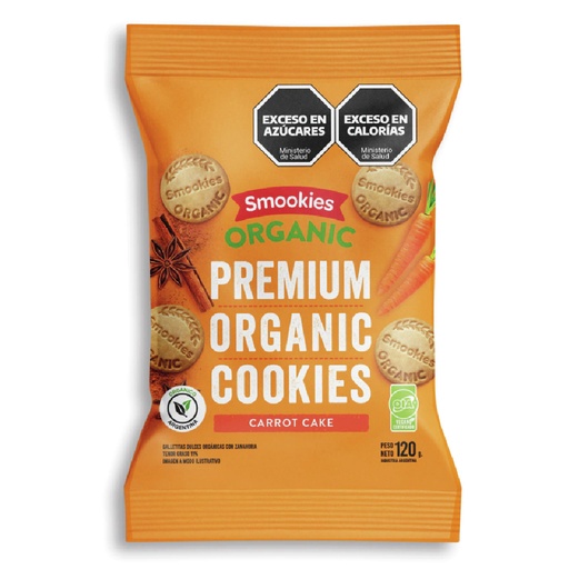 [SMOOK013] Smookies - Galletitas premium orgánicas sabor carrot cake (120gr)
