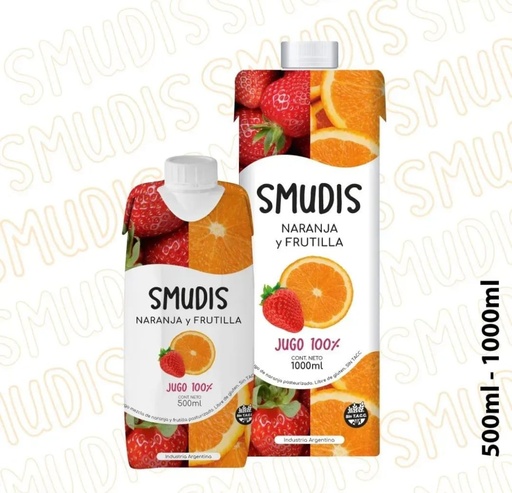 [SMUDI009] Smudis - Jugo natural sabor naranja frutilla (1lt)