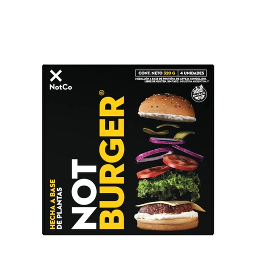[THENO017] The Not Company - Not burger premium (pack 4 unidades - 320 gr)