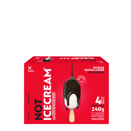 [THENO040] The Not Company - Not ice cream paletas chocolate blanco (4 unidades 60gr)