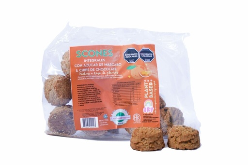 Un Rincón Vegano - Scons integrales de naranja y chips de chocolate (170gr)
