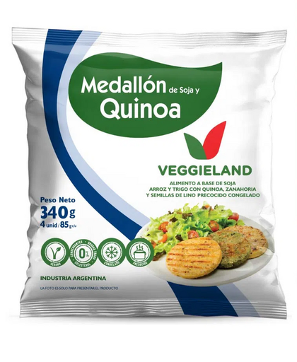 [VEGGI003] Veggieland - Medallones de soja y quinoa (360gr)