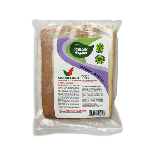 [VEGGI011] Veggieland - Tipo panceta vegetal ahumado (5 fetas - 190gr)