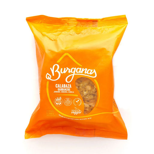 Burganas - Hamburguesa veganas de calabaza y garbanzos(Pack 4 unidades - 400gr)