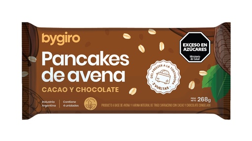 Bygiro Pancakes - Pancakes de avena y cacao con chocolate ( pack 4 unidades)