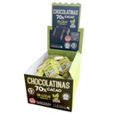 Colonial - Chocolatinas 70% semi amargas sin azúcar con stevia Barra 5 gr (50 unidades)