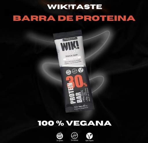 [WIKTA002] Wik Taste - Barritas de proteína vegetal y quinoa (display de 15 unidades de 33gr c/u)