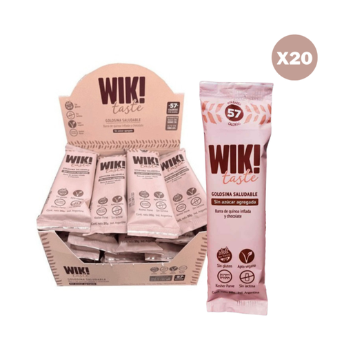 [WIKTA004] Wik Taste - Barritas de quinoa inflada y chocolate (pack 20 unidades de 20gr c/u)