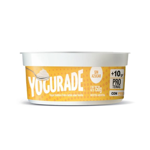 [YOGUR011] Yogurade - Yogur entero sabor vainilla (150gr)