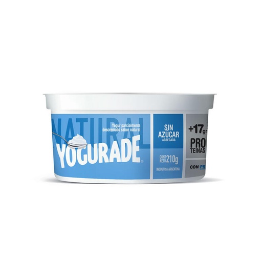 [YOGUR013] Yogurade - Yogur semidescremado sabor natural (210gr)