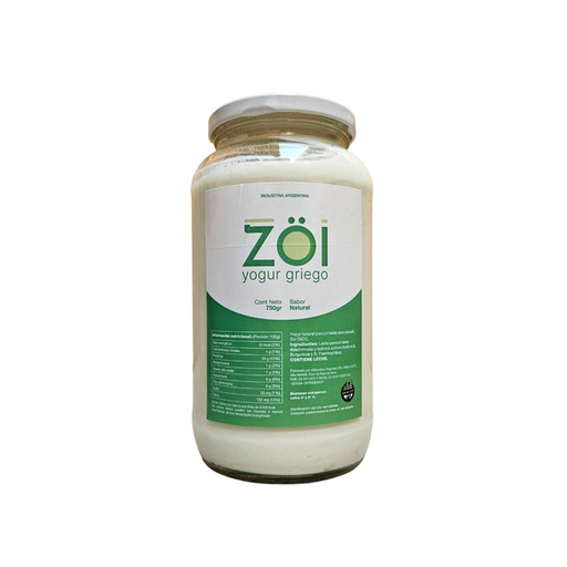 [ZOI002] ZOI - Yogurt griego (pote 750gr)