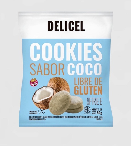 Delicel - Galletitas sabor coco (150gr)