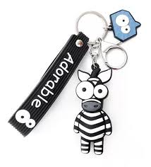 [BAZAR028] bazar Z - Llavero adorable diseño zebra